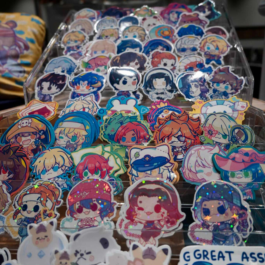 Sticker closeup